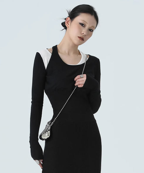 Contrast Slimming Knit Series